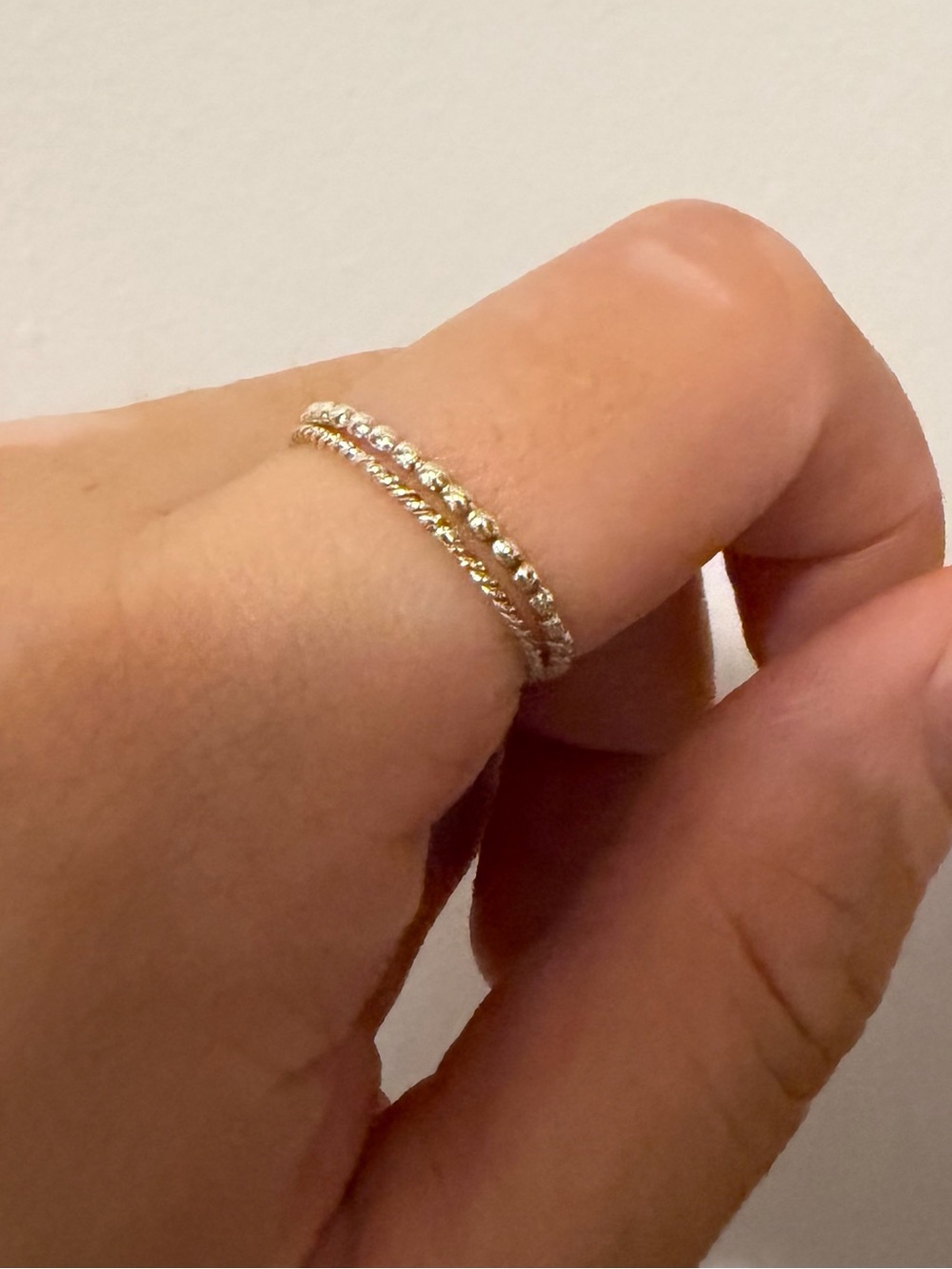 Dainty sterling silver rings, size 7